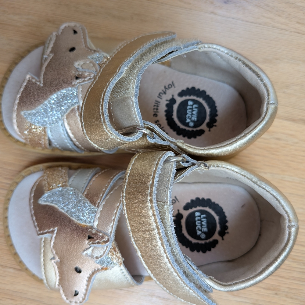 Livie & Luca Gold and Silver Kids Sandals
